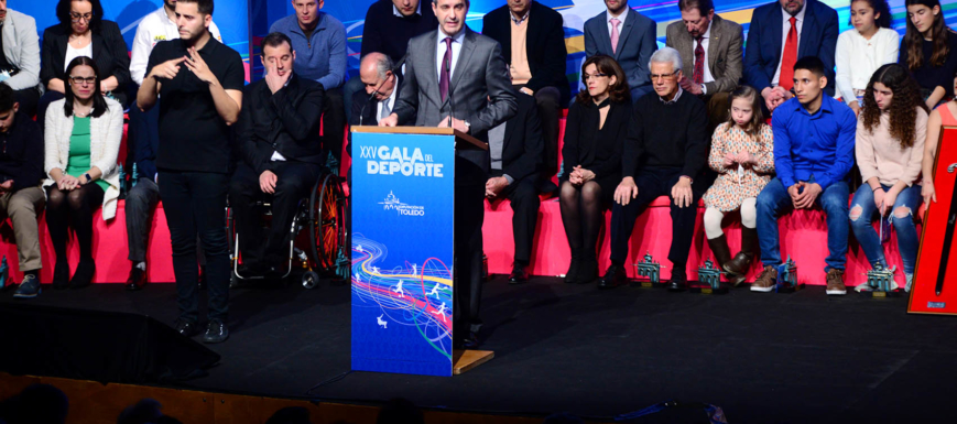 Álvaro Gutiérrez en la Gala del Deporte, el dia de los deportistas de Toledo