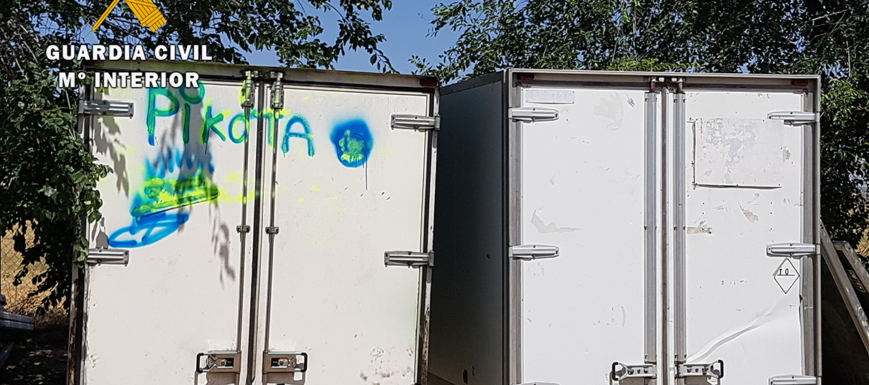 Imagen de la Guardia Civil de Bargas de una de las fincas.