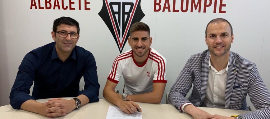 Dani Ojeda, en la presentación como nuevo jugador del Albacete
