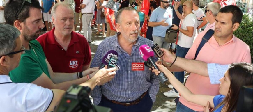 Manifestación de los sindicatos por la alta siniestralidad laboral en Guadalajara