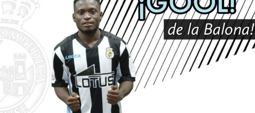 Koroma, autor del gol de la victoria de la RB Linense contra el Villarrobledo