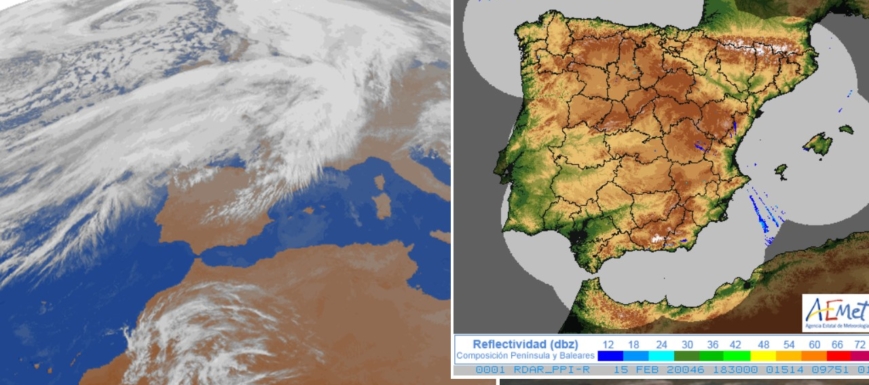 Mapa de previsión del tiempo de la Aemet