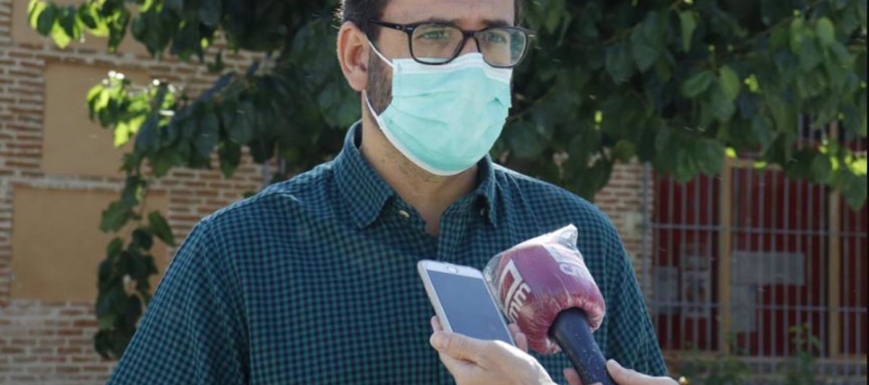 Sergio Gutiérrez, durante la visita que ha girado a Ugena